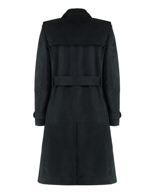 Burberry Black Classic Cotton Trench Coat for men