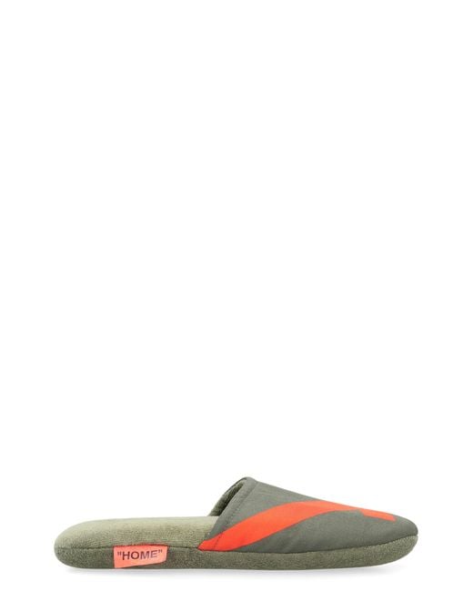 Off-White c/o Virgil Abloh Women's Green Slippers With Logo