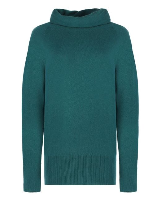 Malo Green Cashmere Turtleneck Pullover
