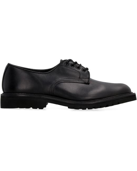 Tricker's Daniel Leather Lace-up Derby Shoes in Black for Men | Lyst