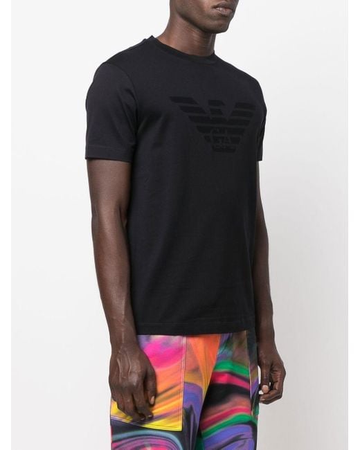 Emporio Armani Black Logo Cotton T Shirt