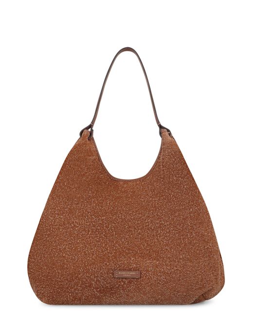 Gianni Chiarini Brown Dua Suede Handbag
