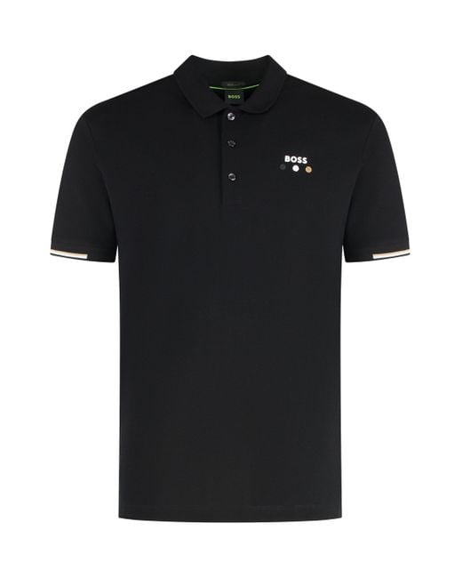 Boss Black Cotton-Piqué Polo Shirt for men