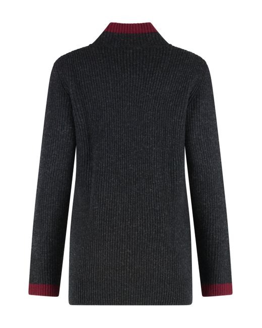 Etro Black Wool And Cashmere Sweater