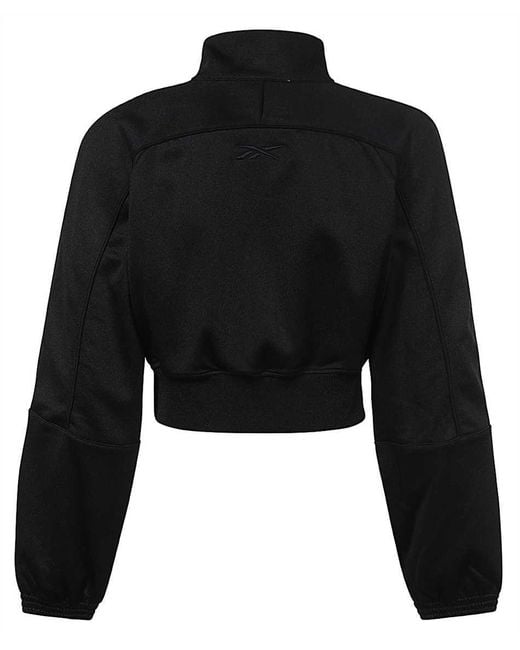 Reebok Black Techno Fabric Full-Zip Sweatshirt