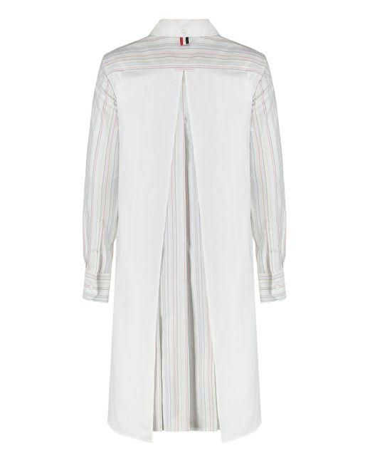 Thom Browne White Cotton Shirtdress