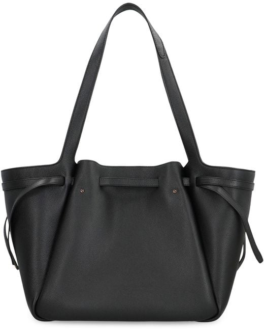 Tory Burch Black Romy Smooth Leather Tote Bag
