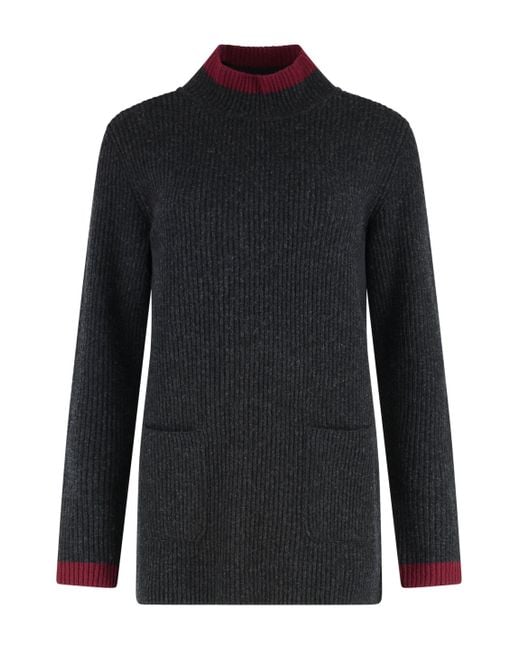 Etro Black Wool And Cashmere Sweater