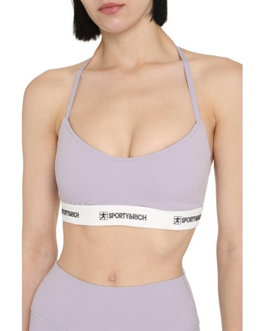 Sporty & Rich Purple Logo Sporty Tank-top