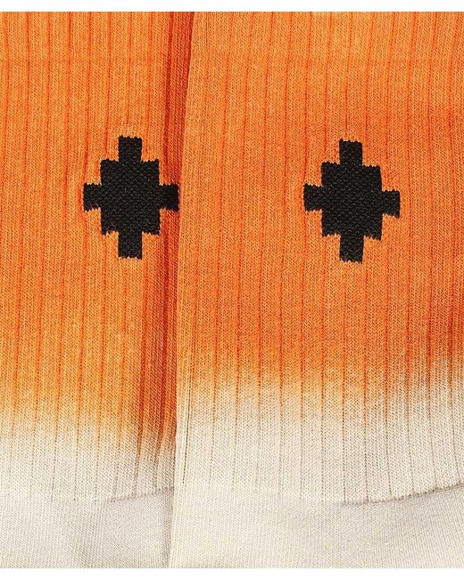 Marcelo Burlon Natural Ribbed Knee High Socks