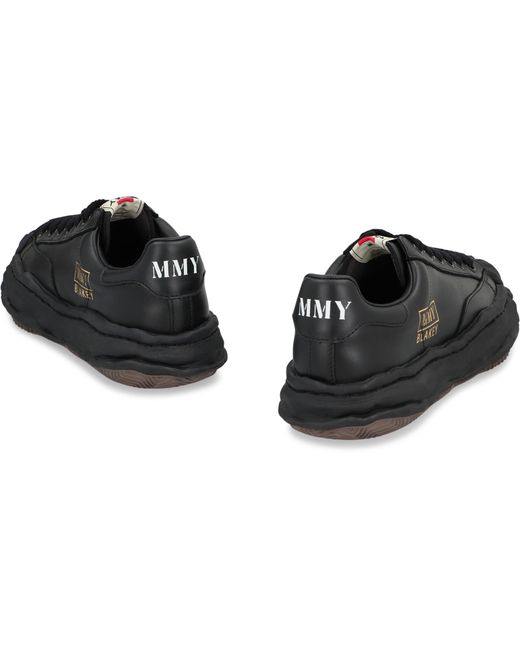 Maison Mihara Yasuhiro Black Blakey Leather Low-Top Sneakers