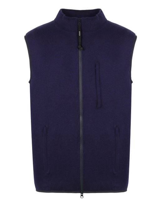 Aspesi Blue Wool Vest for men