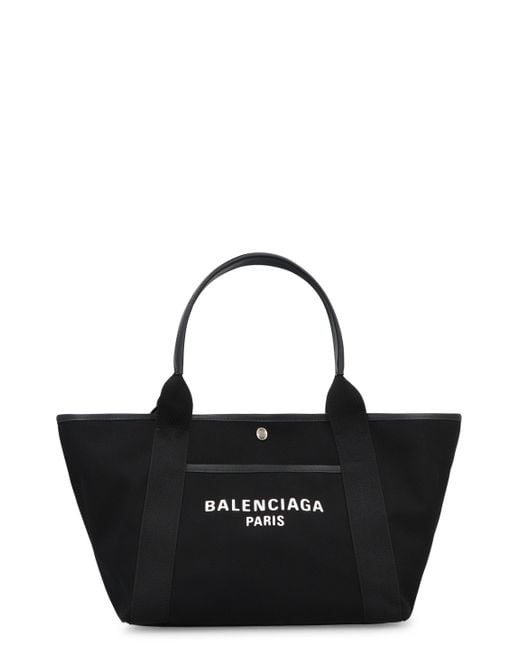 【送料&関税込】Balenciaga Black Canvas Biarritz Shopping Ba Balenciaga Biarritz Shopping Bag | italist