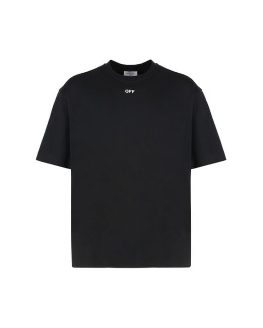 Off-White c/o Virgil Abloh Black Cotton Crew-Neck T-Shirt