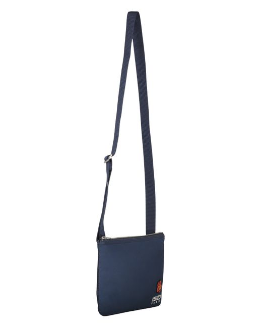 KENZO Blue Fabric Shoulder Bag for men
