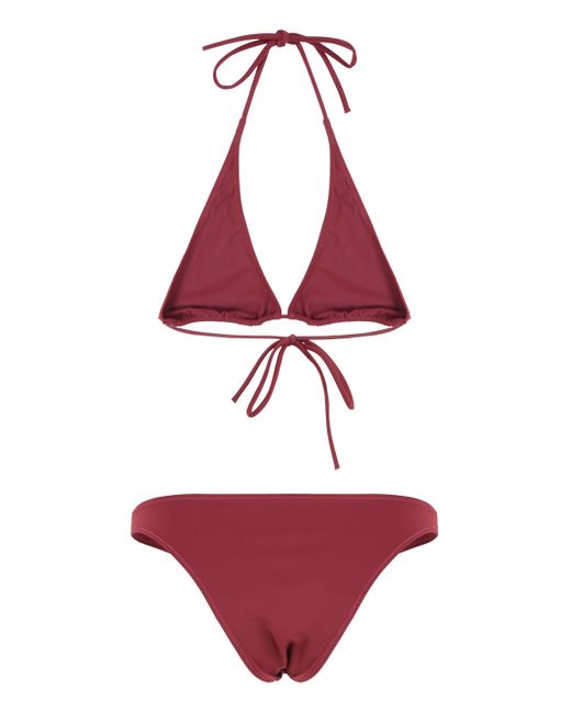 Lido Red Cinquantacinque Triangle Bra Bikini