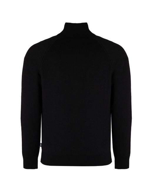 Boss Black High Collar Zipped Cardigan for men