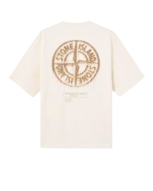 Stone Island White T-Shirts And Polos