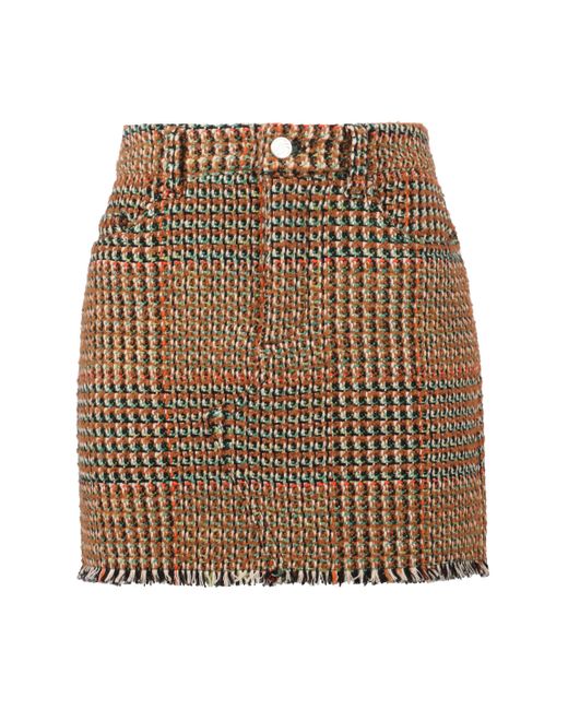Stella McCartney Brown Wool Mini Skirt