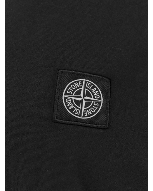 Stone Island Black T-Shirts And Polos