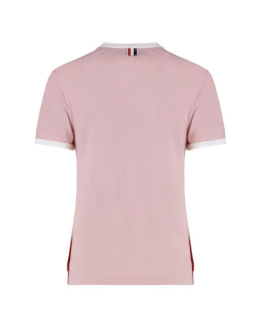 Thom Browne Pink Cotton T-Shirt