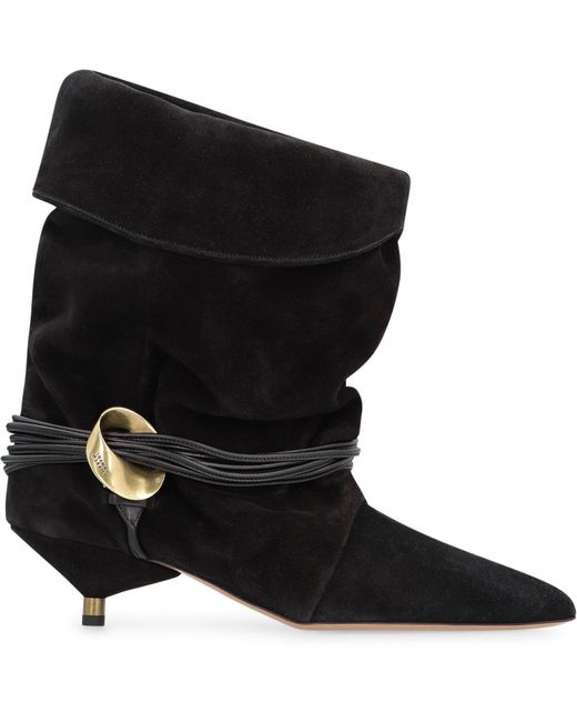 Isabel Marant Black Edrika Suede Ankle Boots