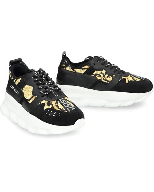 Versace Black Chain Reaction Oversize Sneakers