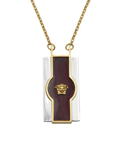 Versace White Maxi Pendant Necklace