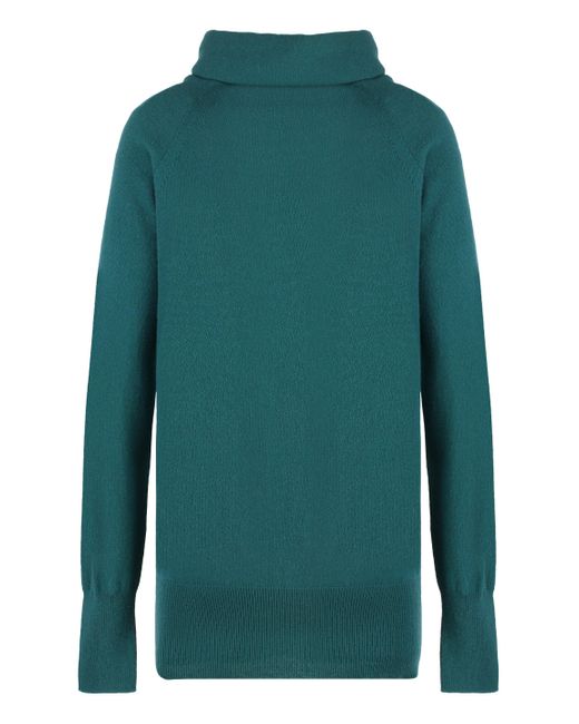 Malo Green Cashmere Turtleneck Pullover