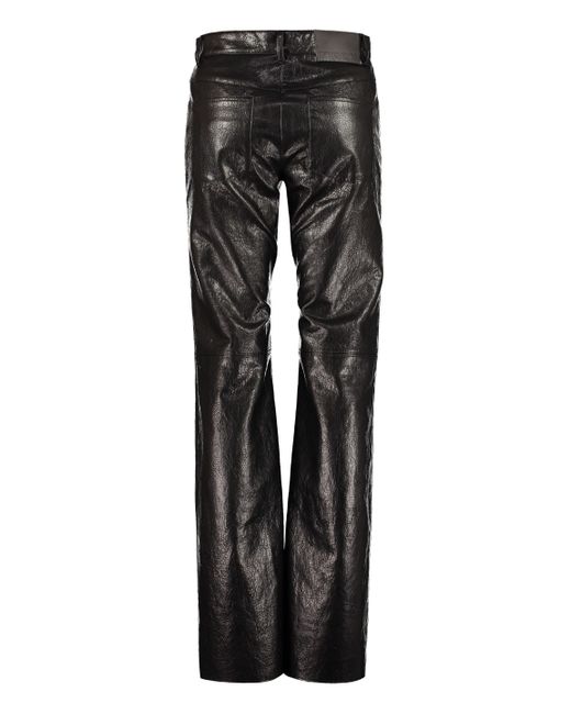 MSGM Synthetic Faux Leather Trousers in 