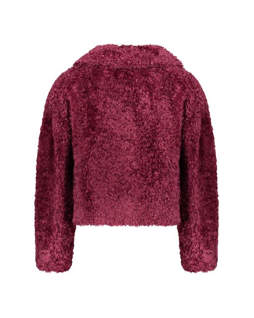 Herno Red Faux Fur Jacket