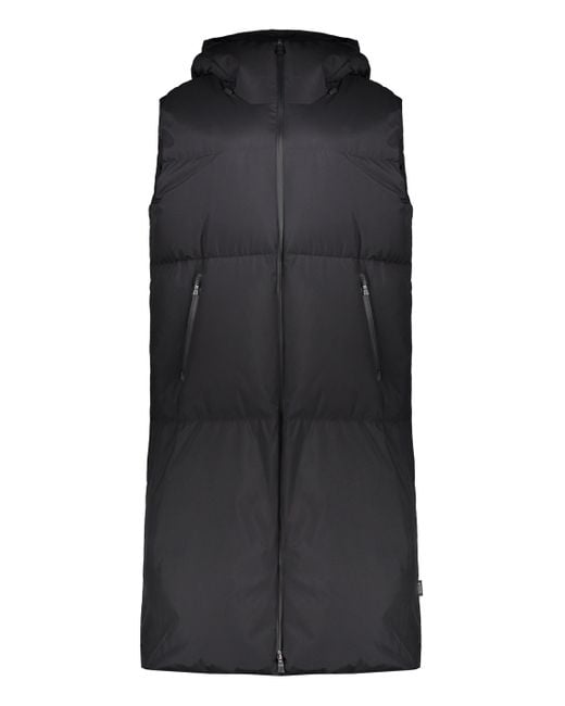 Herno Black Full Zip Down Vest