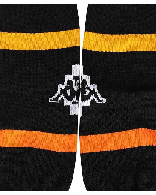 Marcelo Burlon Black Ribbed Knee High Socks for men