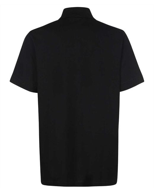Lanvin Black Cotton Polo Shirt