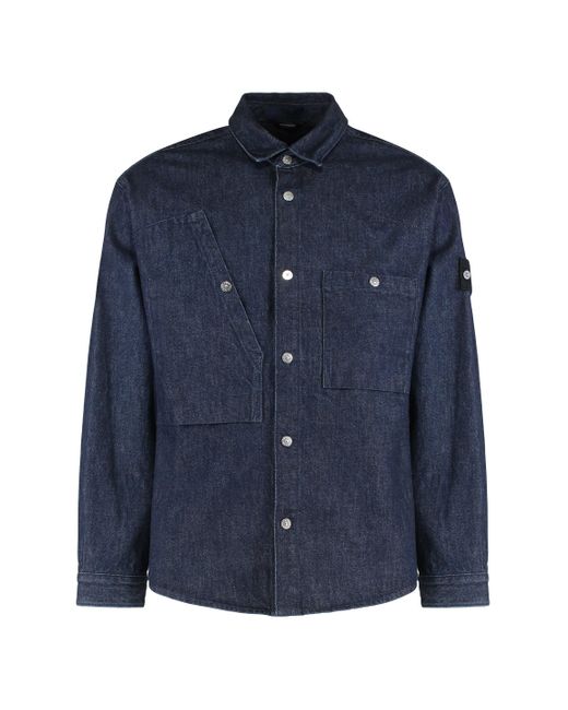 Stone Island Blue Overshirt for men