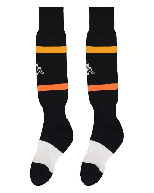 Marcelo Burlon Black Ribbed Knee High Socks for men