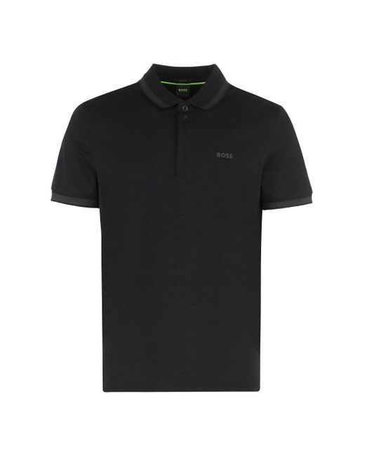 Boss Black Cotton-Piqué Polo Shirt for men