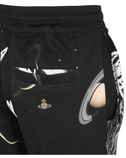 Vivienne Westwood Black Printed Track Pants for men