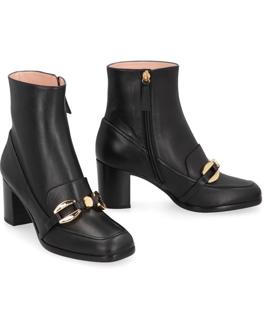 Alberta Ferretti Black Leather Boots