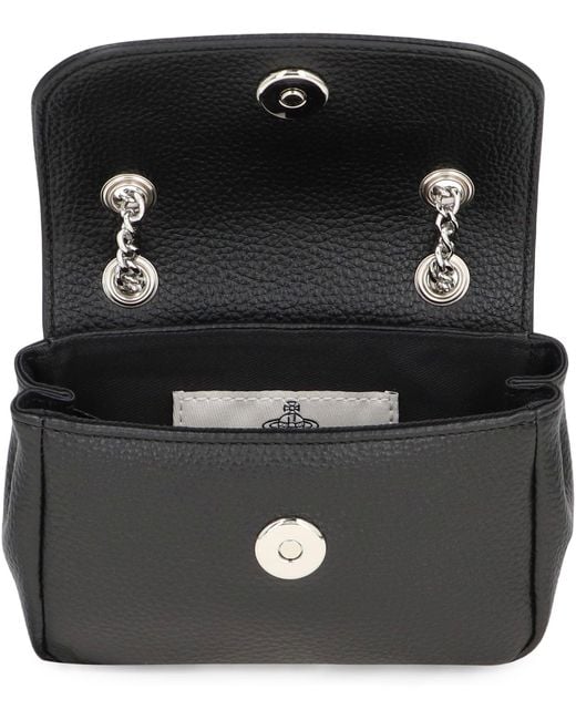 Vivienne Westwood Black Mini Shoulder Bag Purse Chain