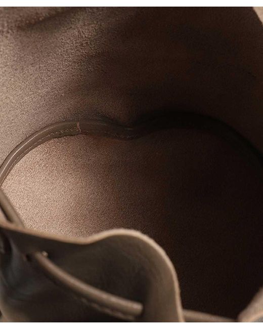 Il Bisonte Metallic Leather Bucket Bag