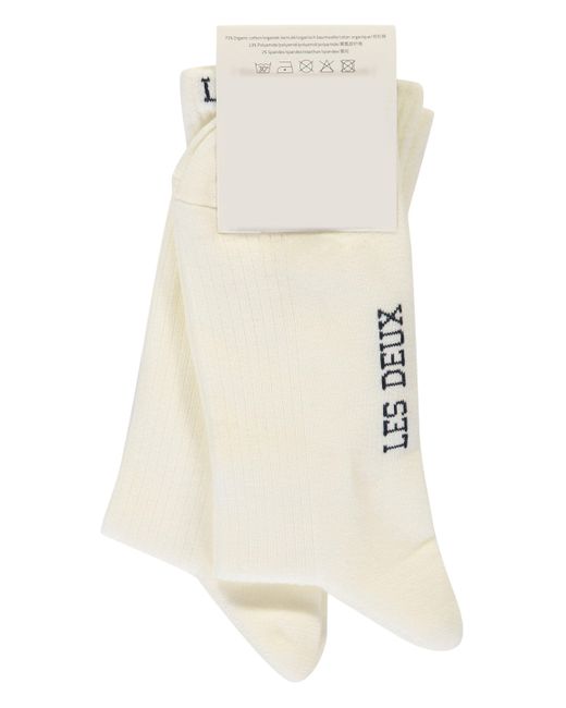 Les Deux White Set Of Two Socks for men