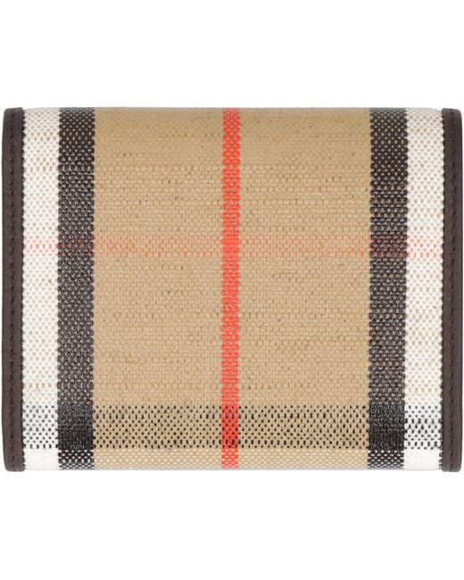 Burberry Brown Highlands Coated Canvas Wallet