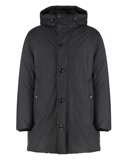 Moorer Black Iury Hooded Parka