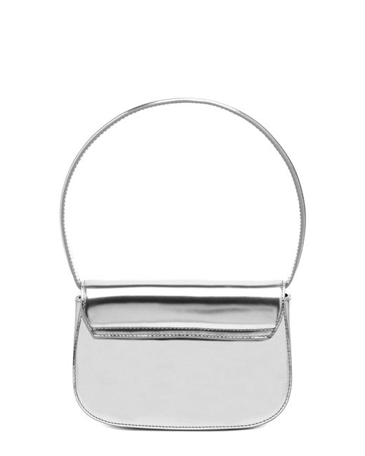 DIESEL Gray 1Dr Mirror Leather Shoulder Bag