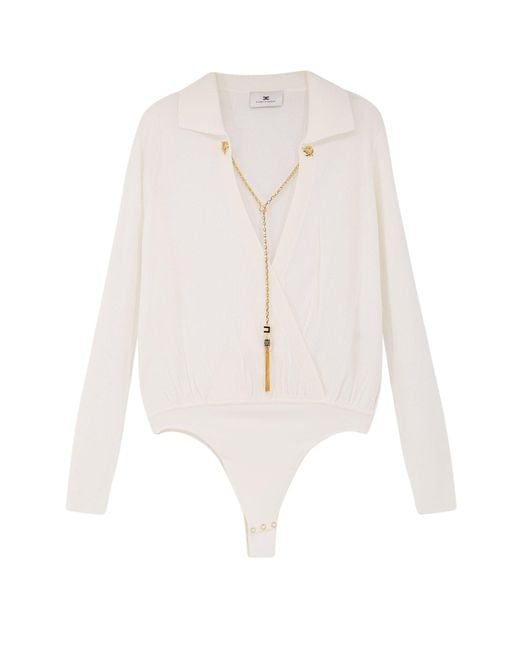 Elisabetta Franchi White T-Shirts And Polos Ivory
