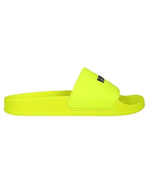 MSGM Yellow Slides With Logo