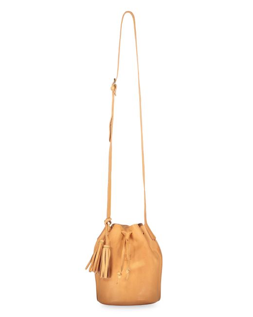 Il Bisonte Metallic Leather Bucket Bag