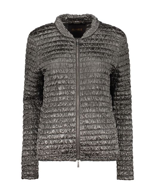 Moorer Black Anusca Jacket With Zip