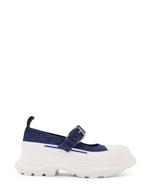 Alexander McQueen Blue Flat Shoes